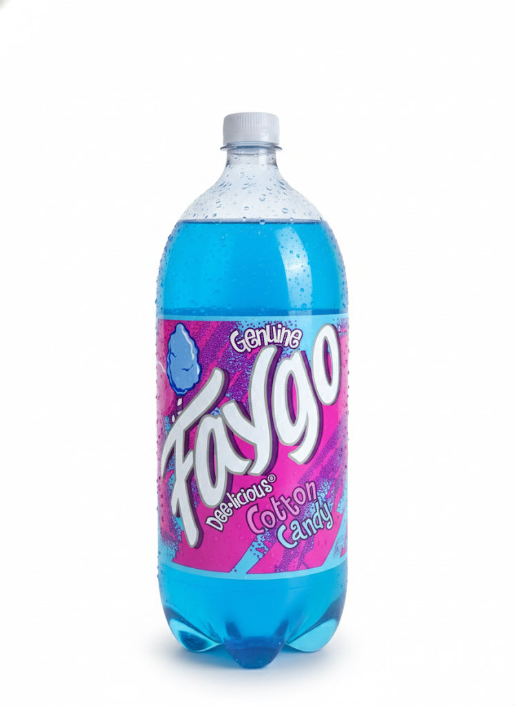 Faygo Genuine Cotton Candy Soda Pop, 2 Liter