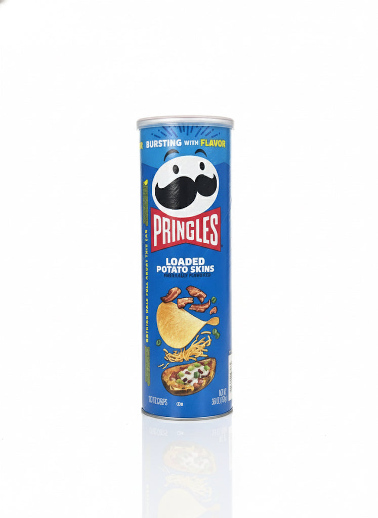 Pringles Loaded Potato Skins Potato Crisps Chips, Lunch Snacks, 5.5 oz Canister
