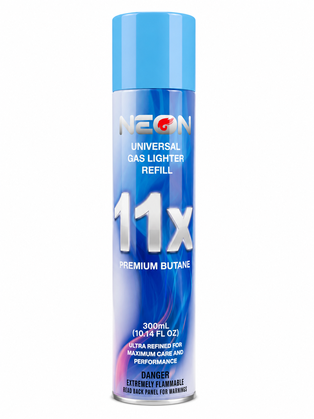 Neon 11x Ultra Refined Butane Fuel Lighter Refill Gas 10.4oz Blue