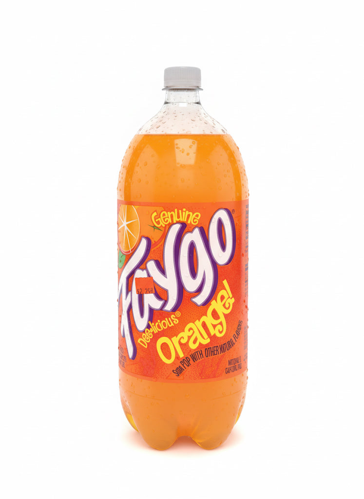 Faygo Genuine Orange Soda Pop, 2 Liter