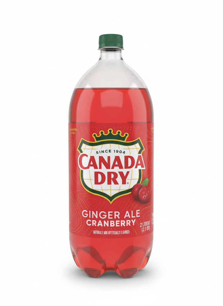 Canada Dry Caffeine Free Cranberry Ginger Ale Soda Pop, 2 L, Bottle