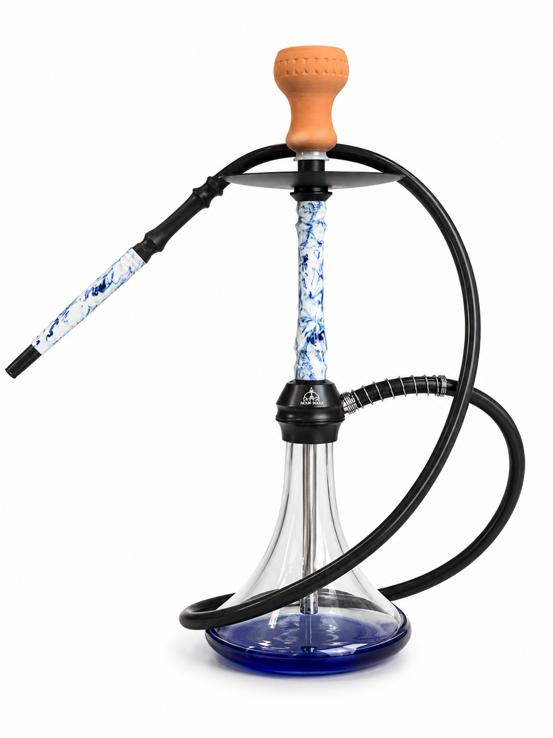 Premium Hookah Set – Modern Luxury Glass Shisha with Hose & Clay Bowl #4