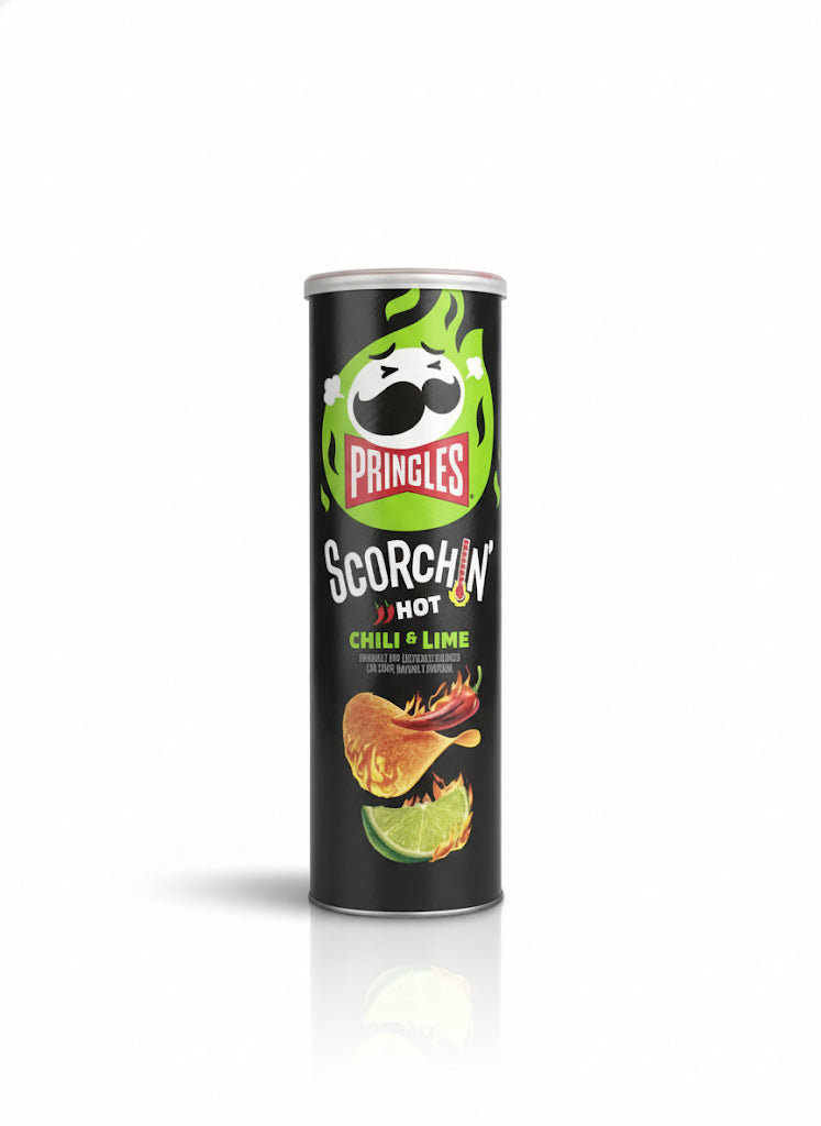 Pringles Scorchin' chill & Lime Potato Crisps Chips, Spicy Snacks, 5.5 oz