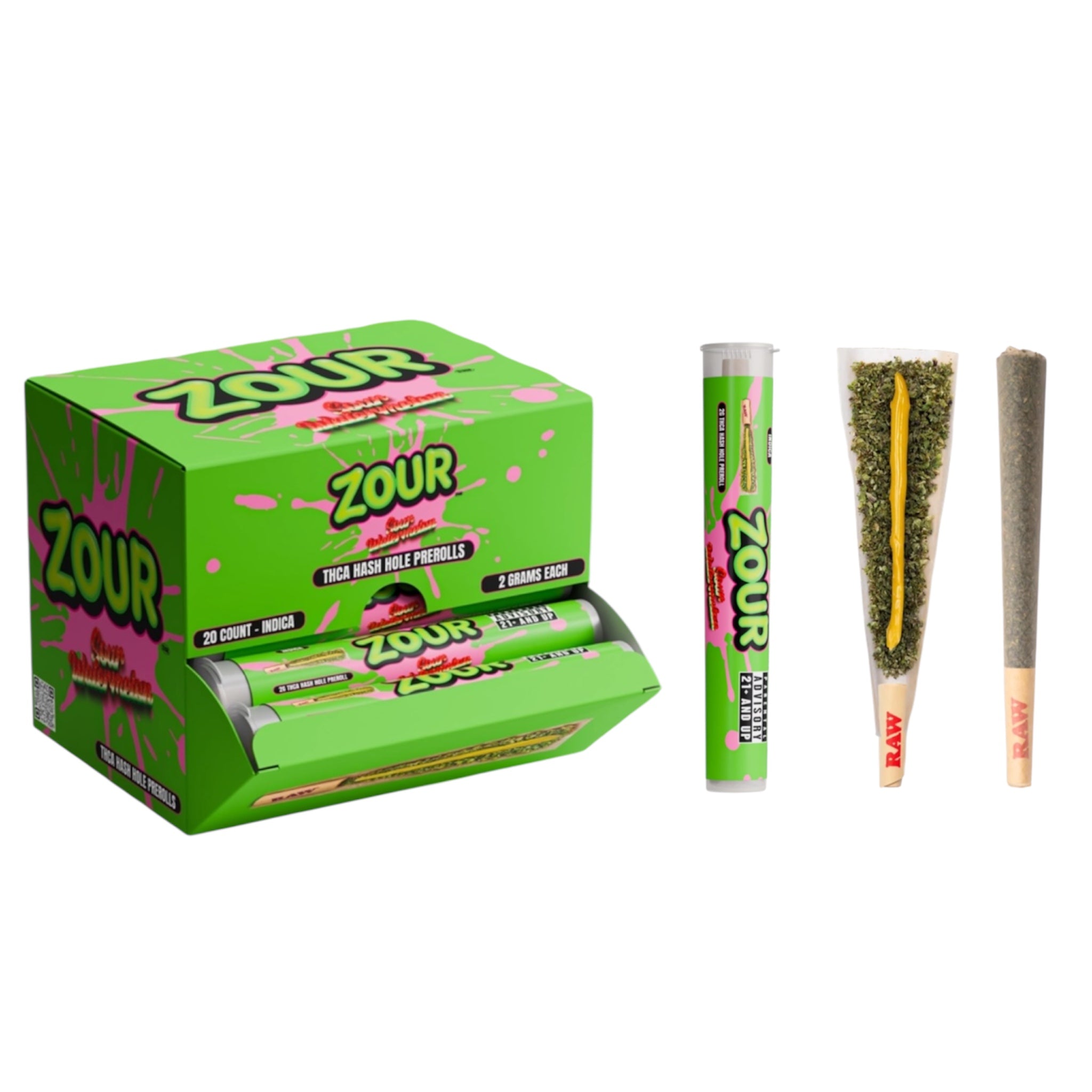 ZOUR THCA PREROLL 2G Sour Watermelon