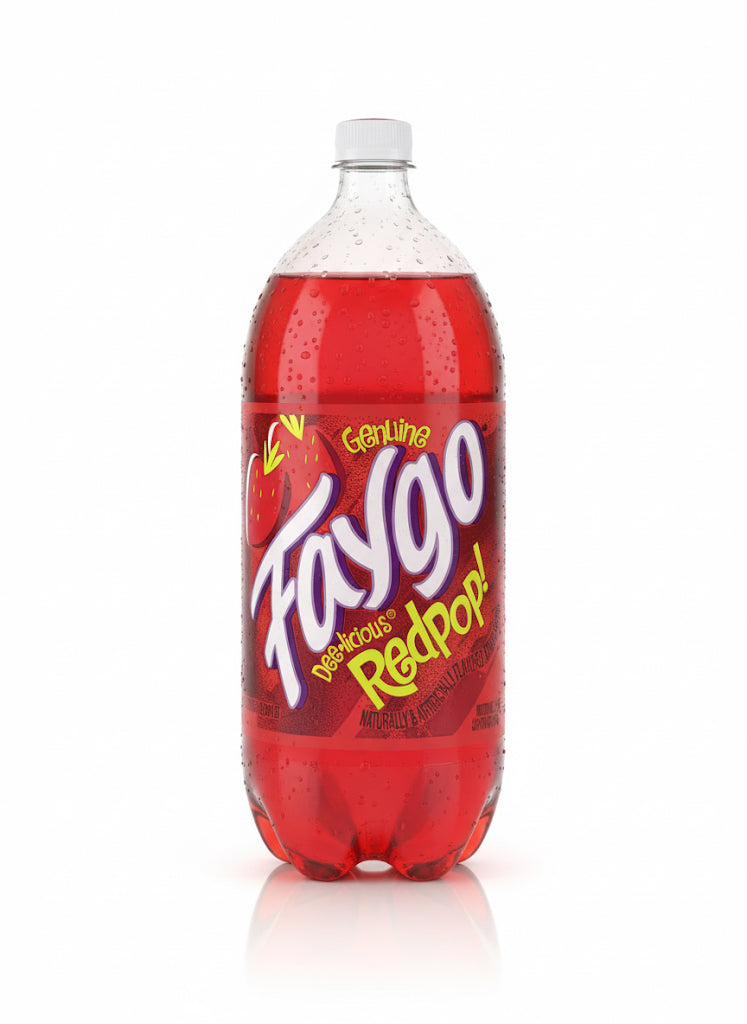 Faygo Genuine Red Pop Soda Pop, 2 Liter Bottle