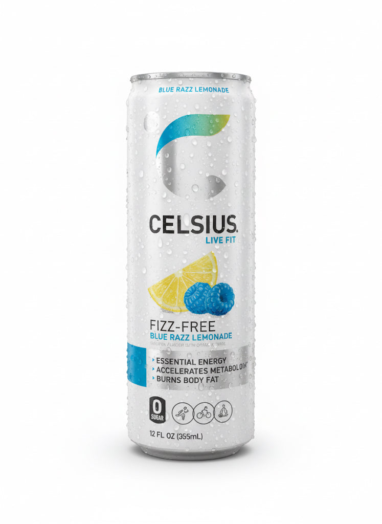 CELSIUS Sparkling Blue Razz Lemonade, Functional Energy Drink 12 fl oz