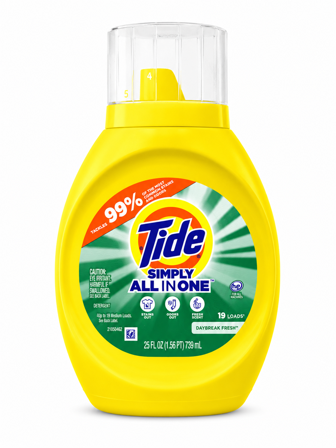 Tide Simply Liquid Laundry Detergent, Daybreak Fresh, 19 Loads 25oz