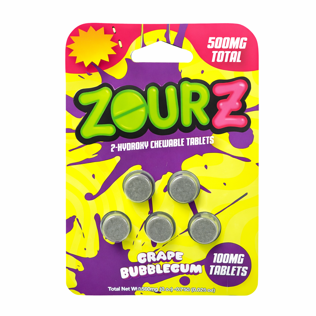 ZourZ 7 Hydroxy Tablets 500MG Grape Bubblegum