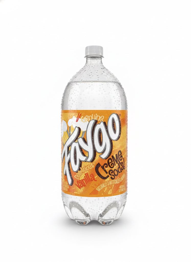 Faygo Genuine Vanilla Cream Soda Pop, 2 Liter