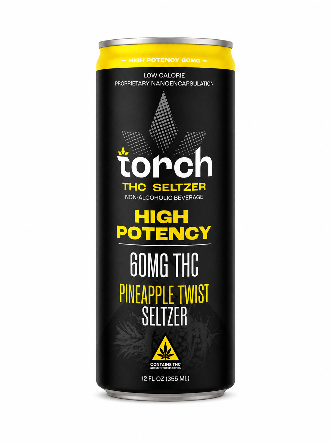 Torch High Potency THC Pineapple Twist Seltzer | (60mg) 12oz