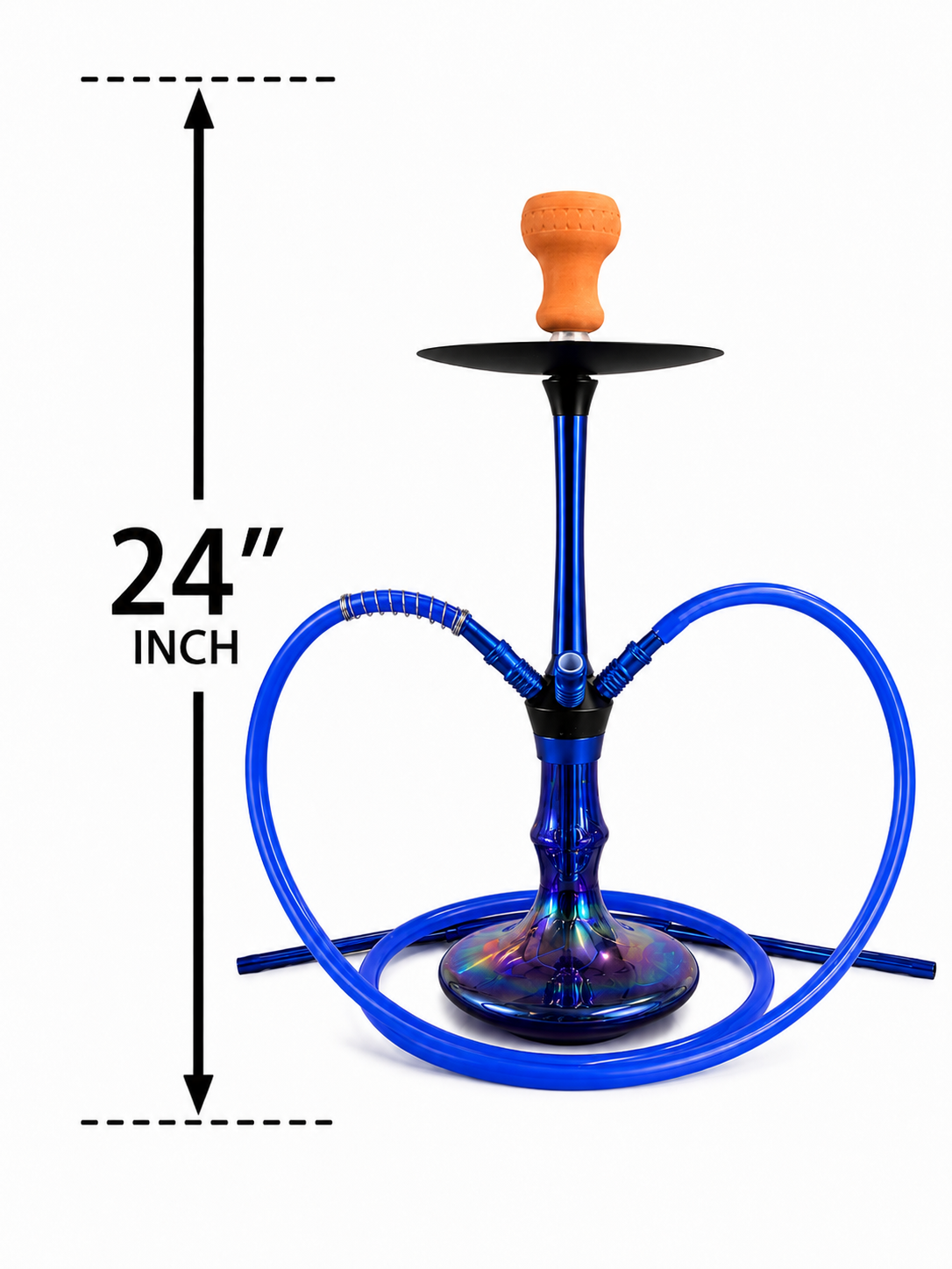 Premium Hookah Set – Modern Luxury Glass Shisha with 4 Hoses & Clay Bowl #8