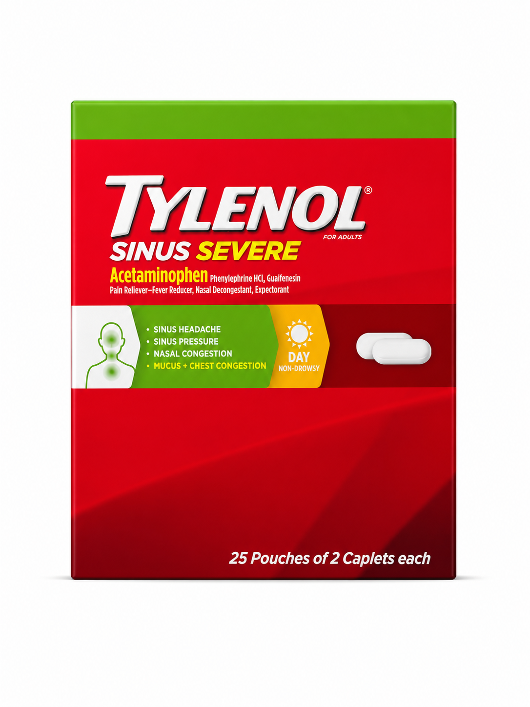 Tylenol Sinus Severe Daytime Caplets, 50Count