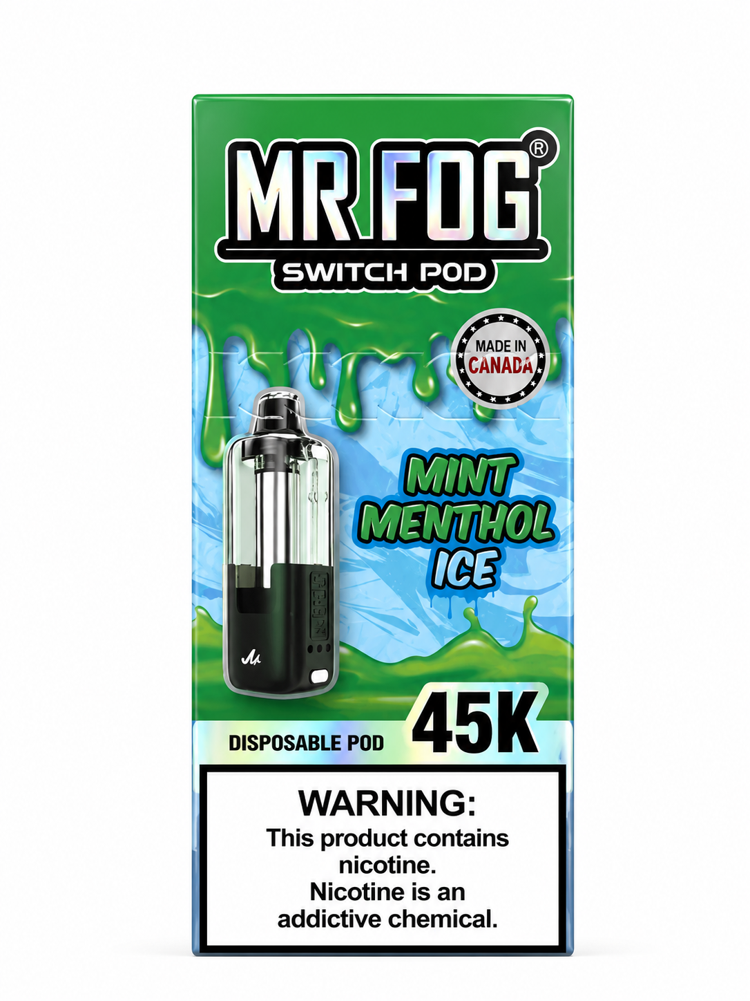Mr Fog Pod 45K Mint Menthol Ice