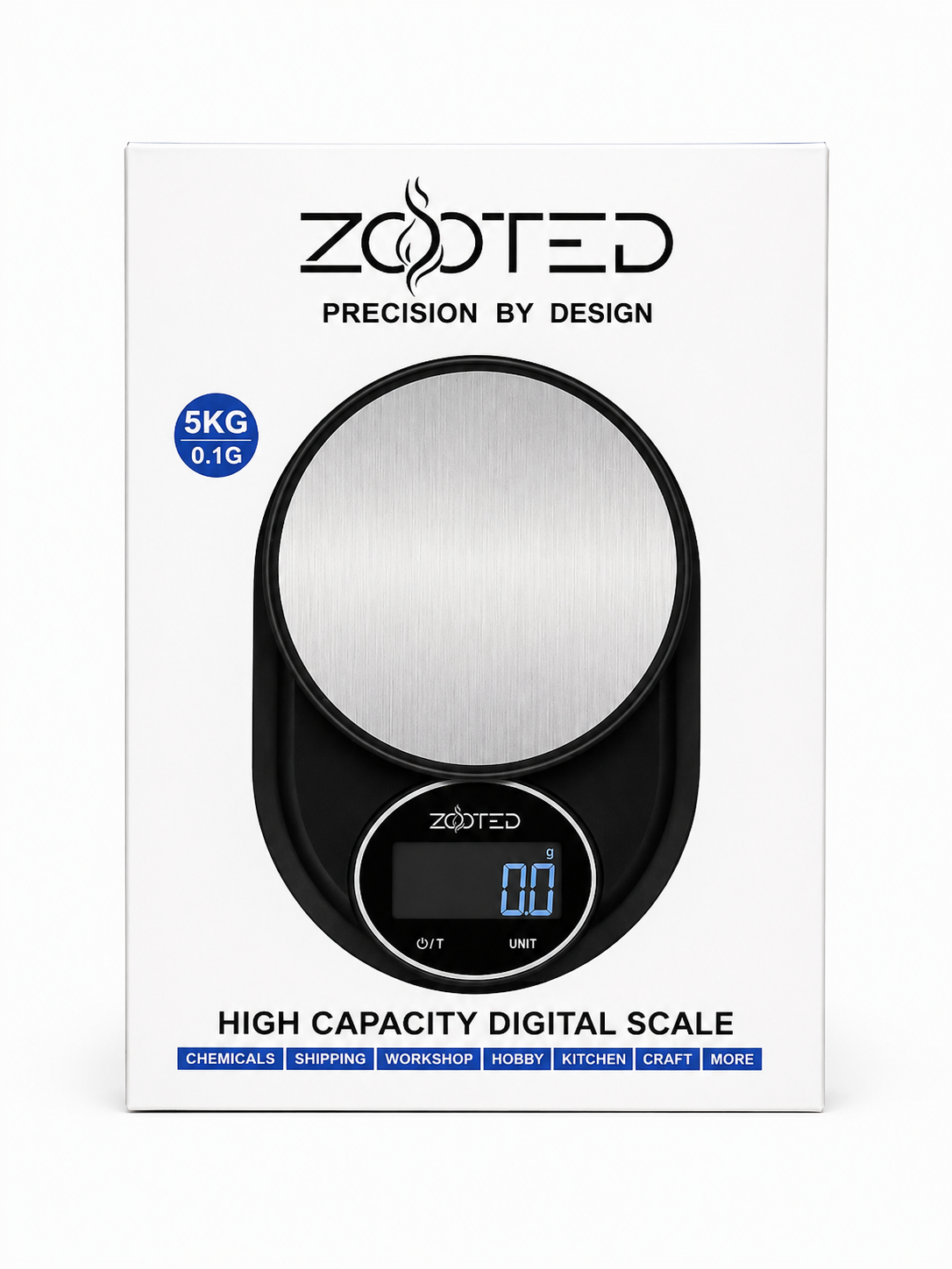 Zooted Digital Scale 5kg/0.1g 7.5in