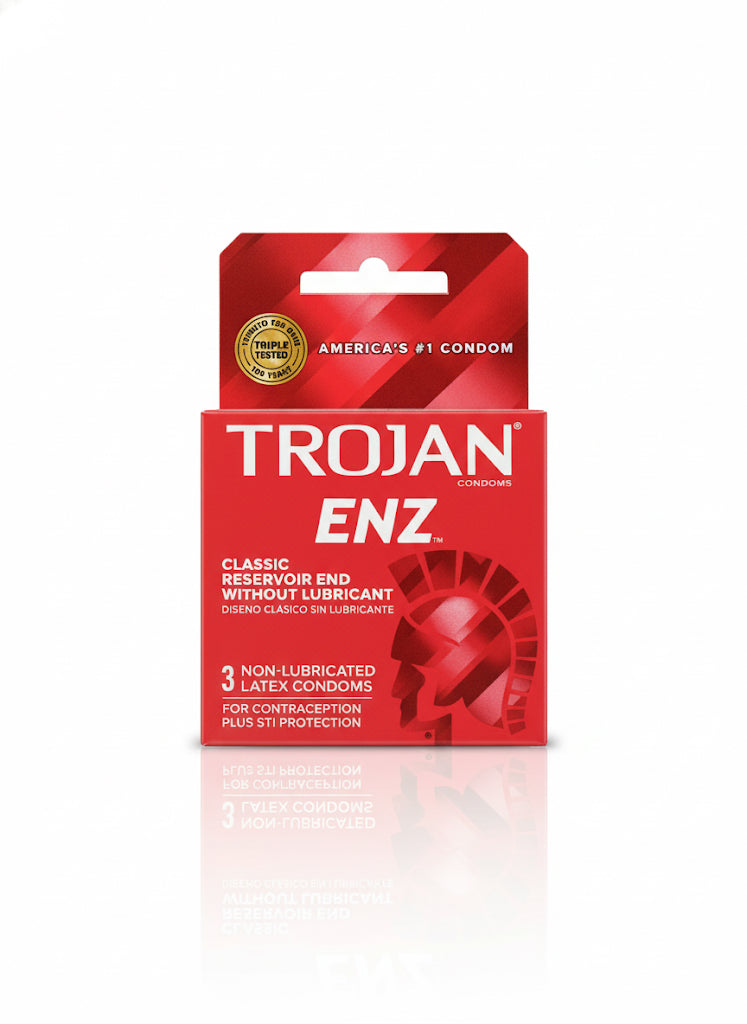 Trojan ENZ Non Lubricated Premium Latex Condoms, 3 Ct