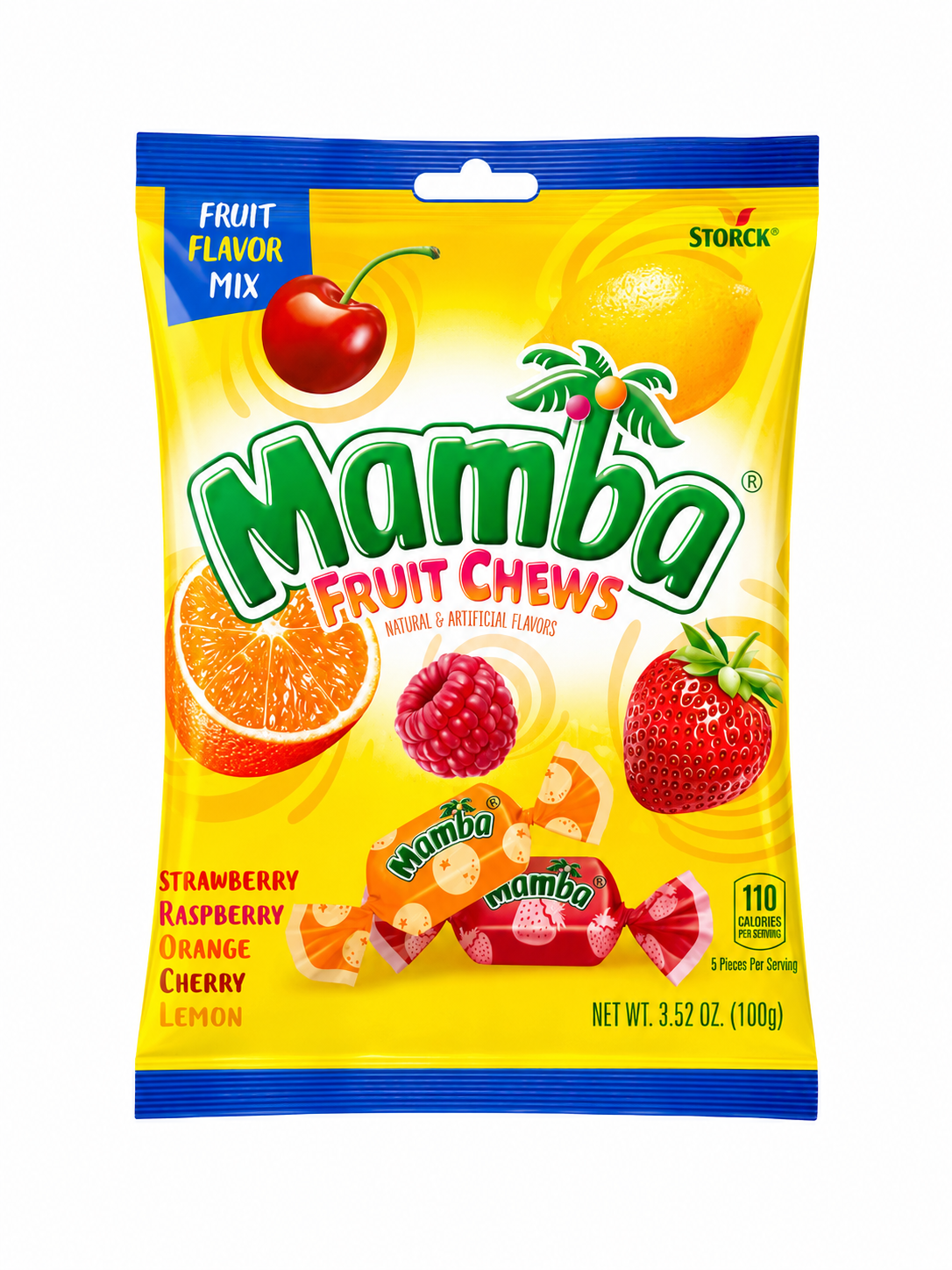Mamba Fruit Chews Chewy Candy, 3.52 oz