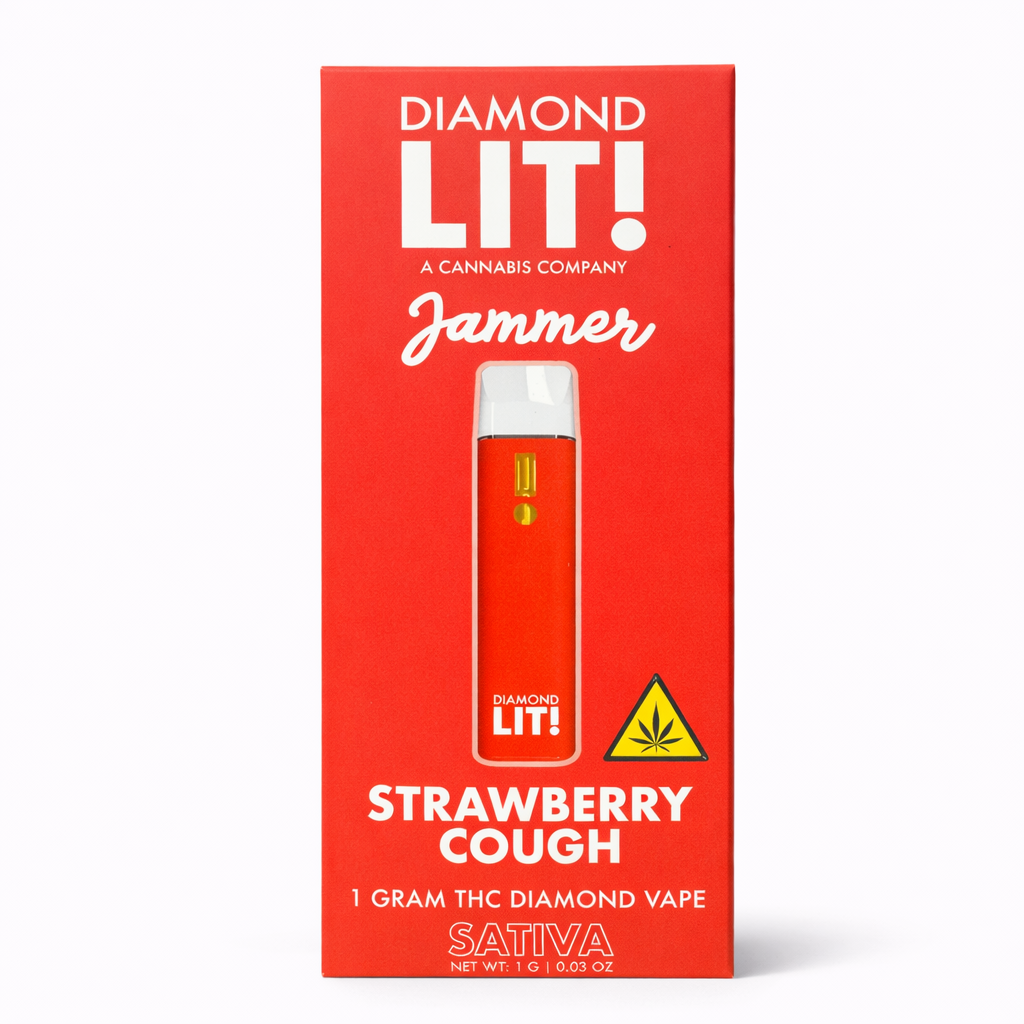 Lit! Thc Diamond Disposable Vape Jammer 1g Strawberry Cough Sativa