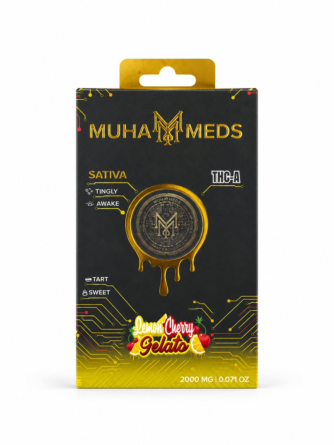 Muha Meds Lemon Cherry Gelato Sativa 2G Cartridge