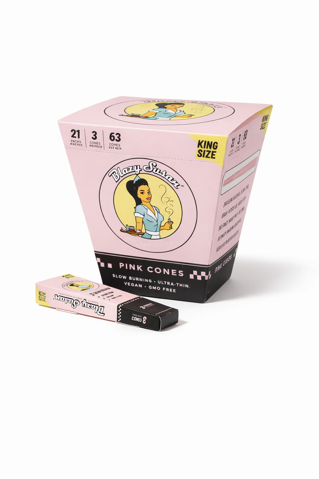 Blazy Susan Pink Pre Rolled King Size Cones