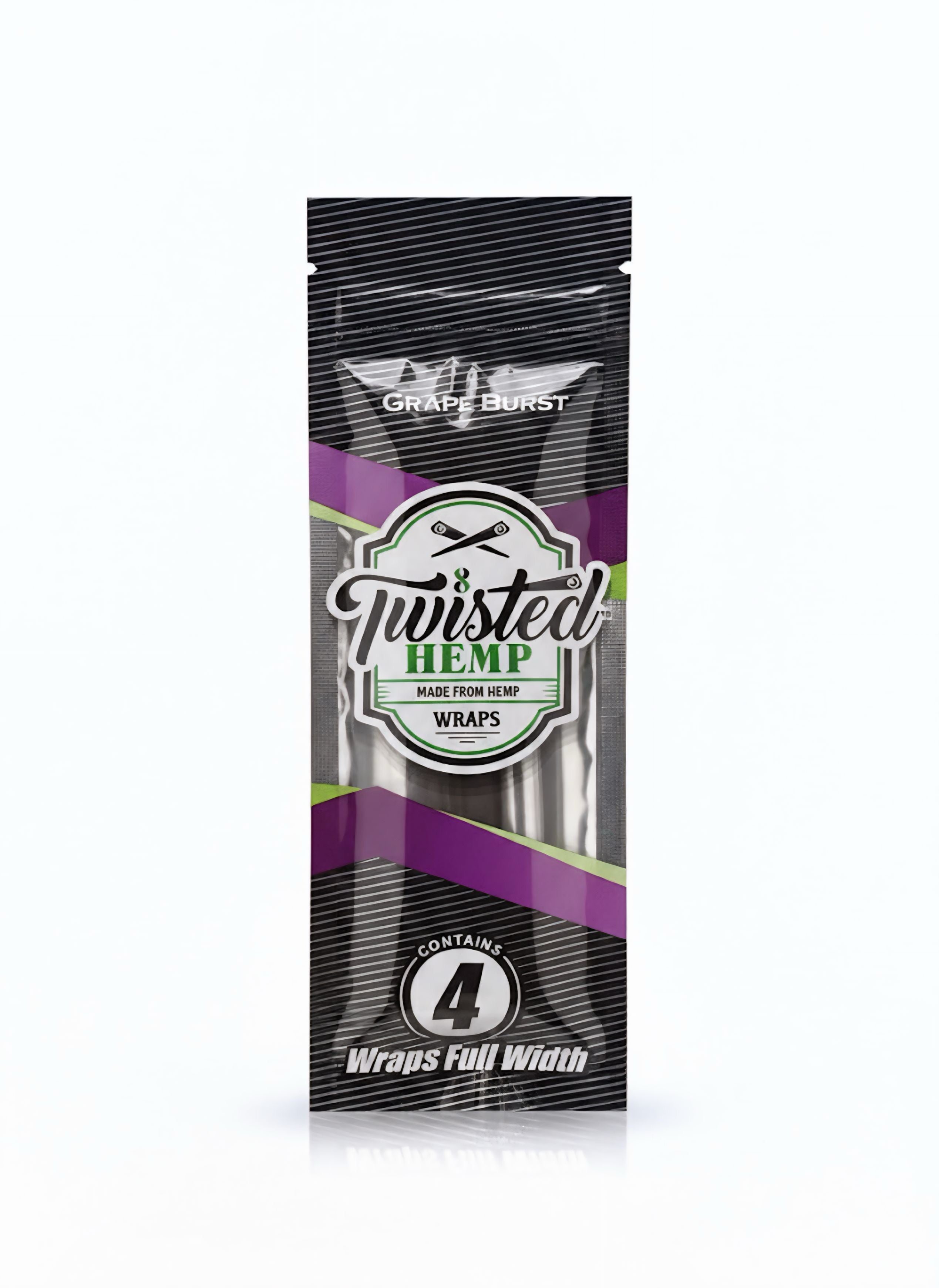 Twisted Hemp Wrap Grape Brust 4Pk