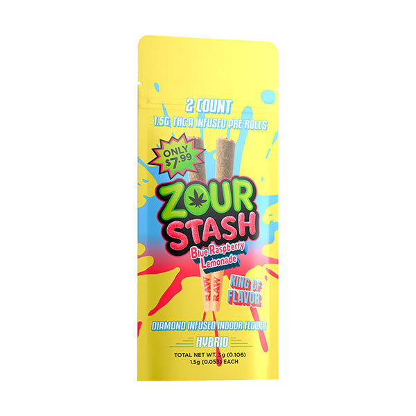 Zour Stash Blue Raspberry Lemonade Preroll 2PK