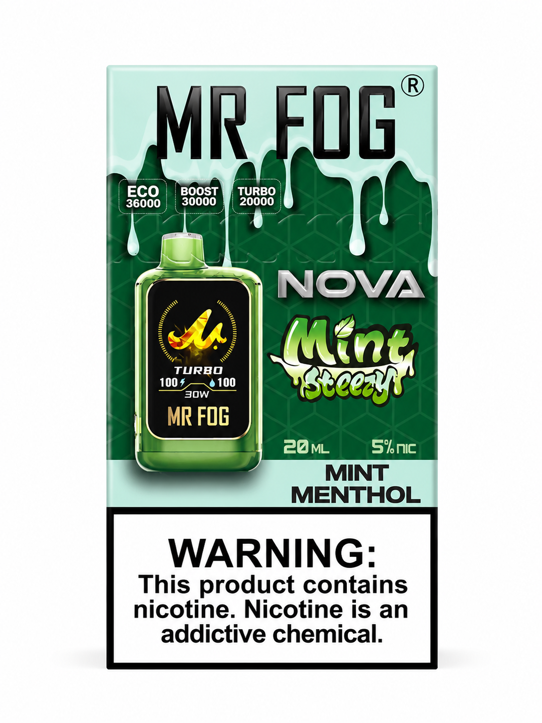 Mr Fog Nova 36K Mint Steezy Mint Menthol