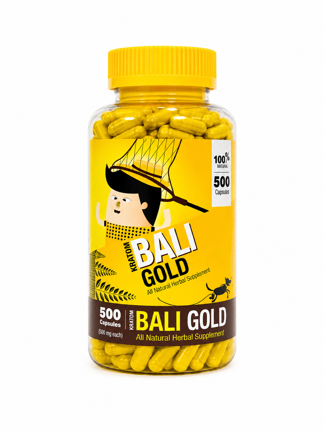 Bumble Bee Bali Gold Kratom Capsules 500ct