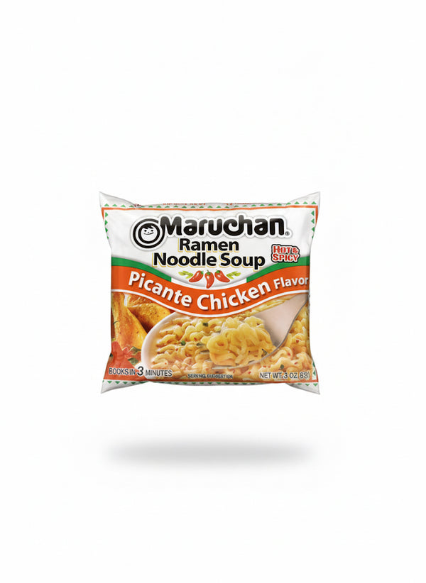 Maruchan Ramen Noodle Soup, Picante Chicken Flavor Instant Noodles, Shelf Stable, 3 oz