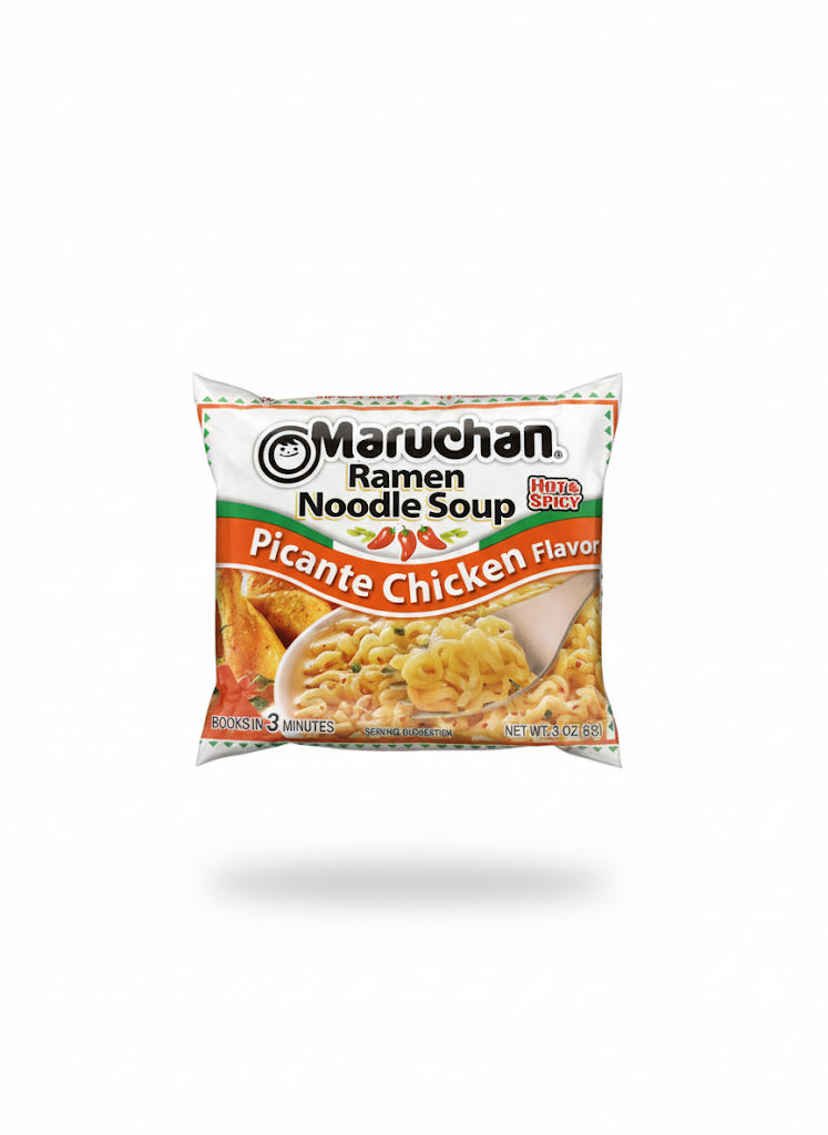 Maruchan Ramen Noodle Soup, Picante Chicken Flavor Instant Noodles, Shelf Stable, 3 oz
