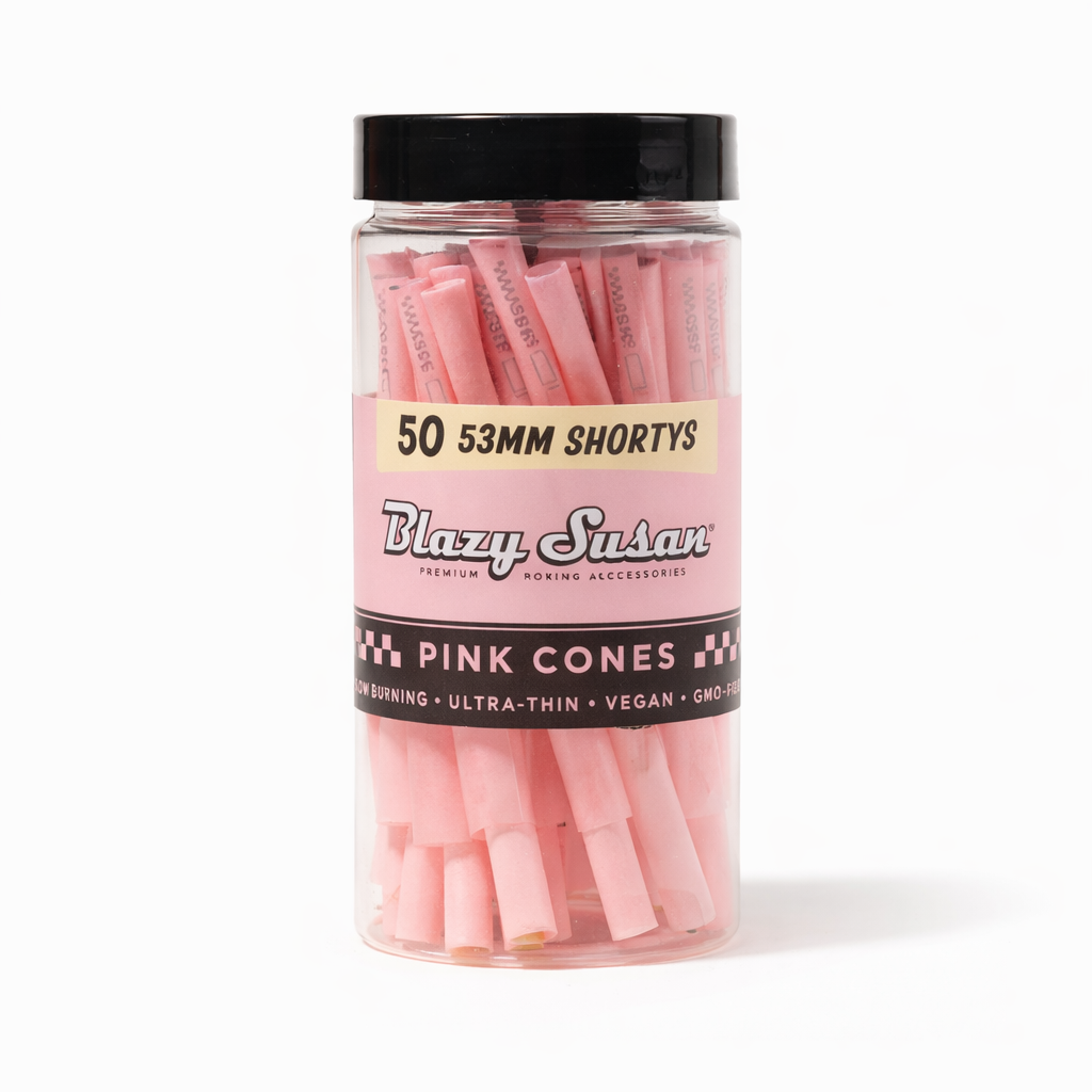 Blazy Susan Pink Pre Rolled 50 53mm Shorty’s Cones Jar