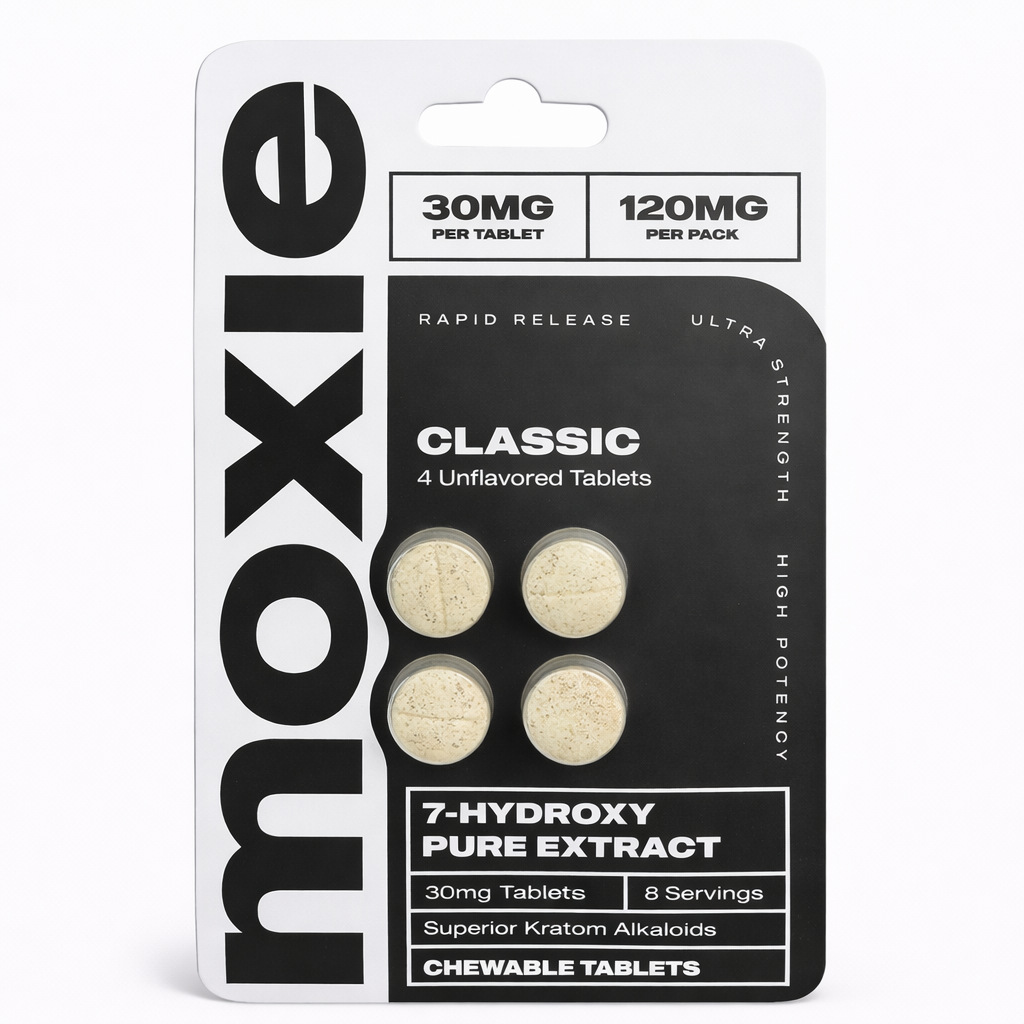 Moxie 7-Hydroxy Pure Extract Chewable Tablets 4ct 30mg Classic