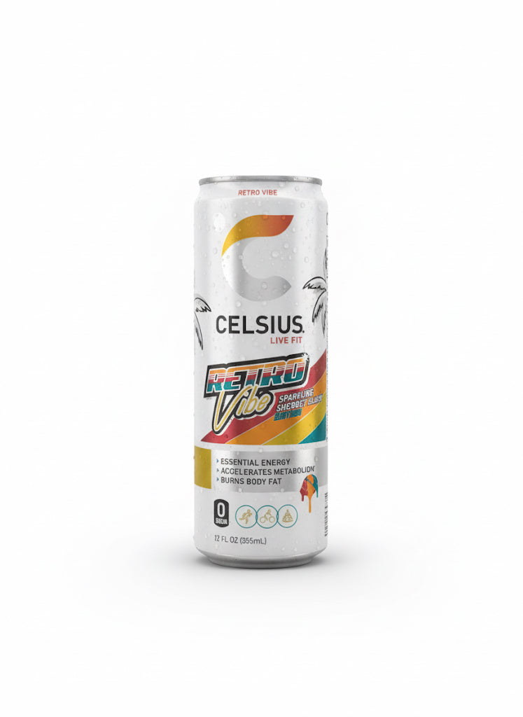 CELSIUS Sparkling Retro Vibe, Functional Energy Drink 12 fl oz