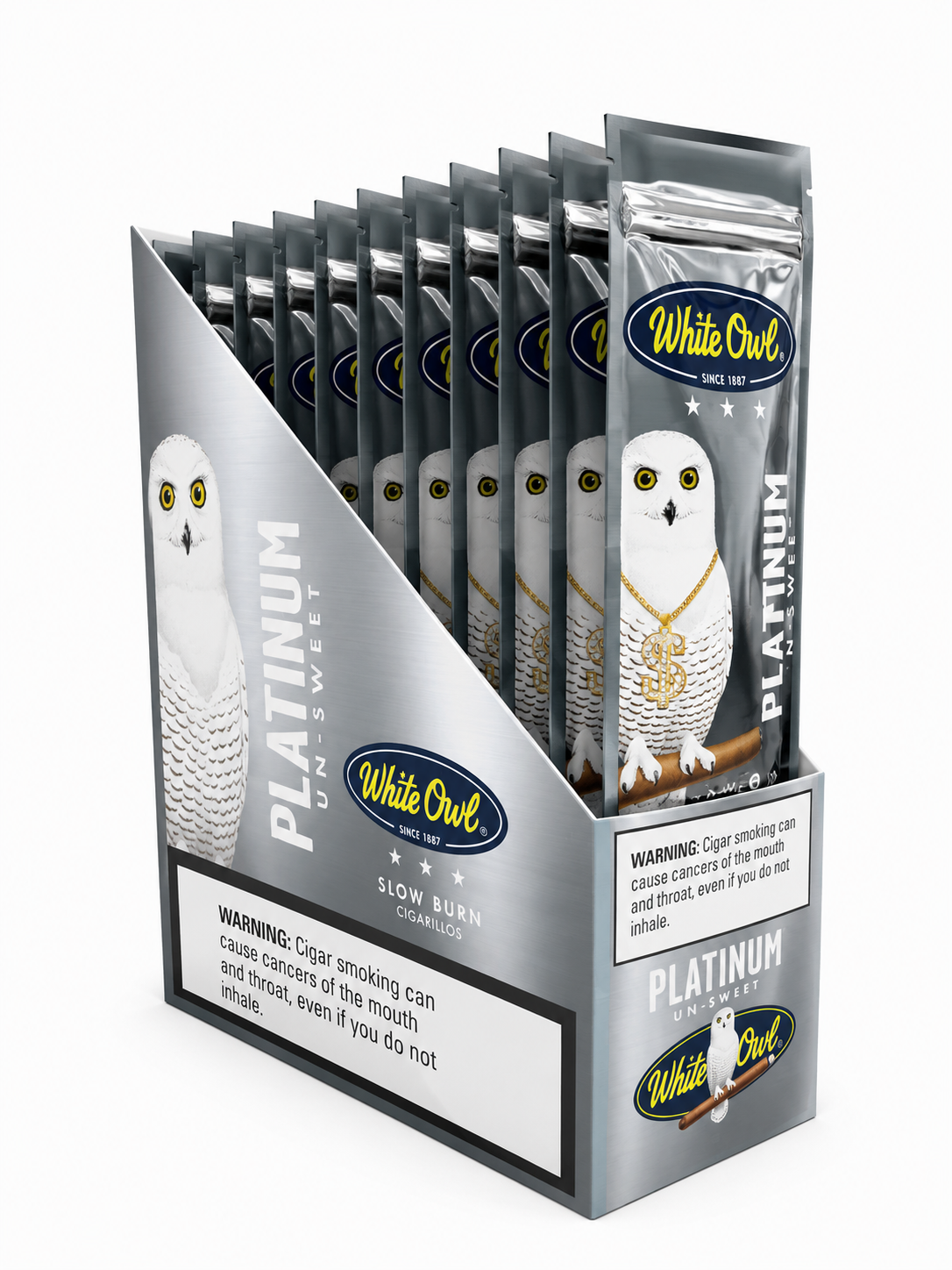 White Owl Platinum 2pk Box of 15 Pack