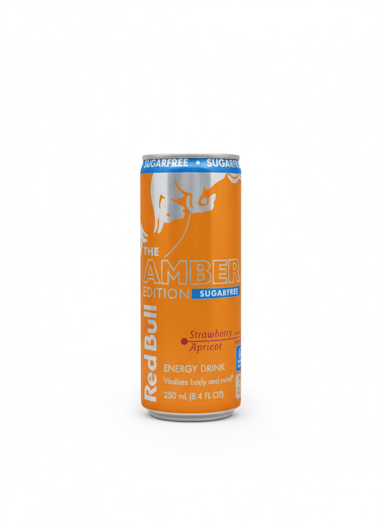 Red Bull Amber Edition Energy Drink, Sugarfree Strawberry Apricot 8.4 fl oz