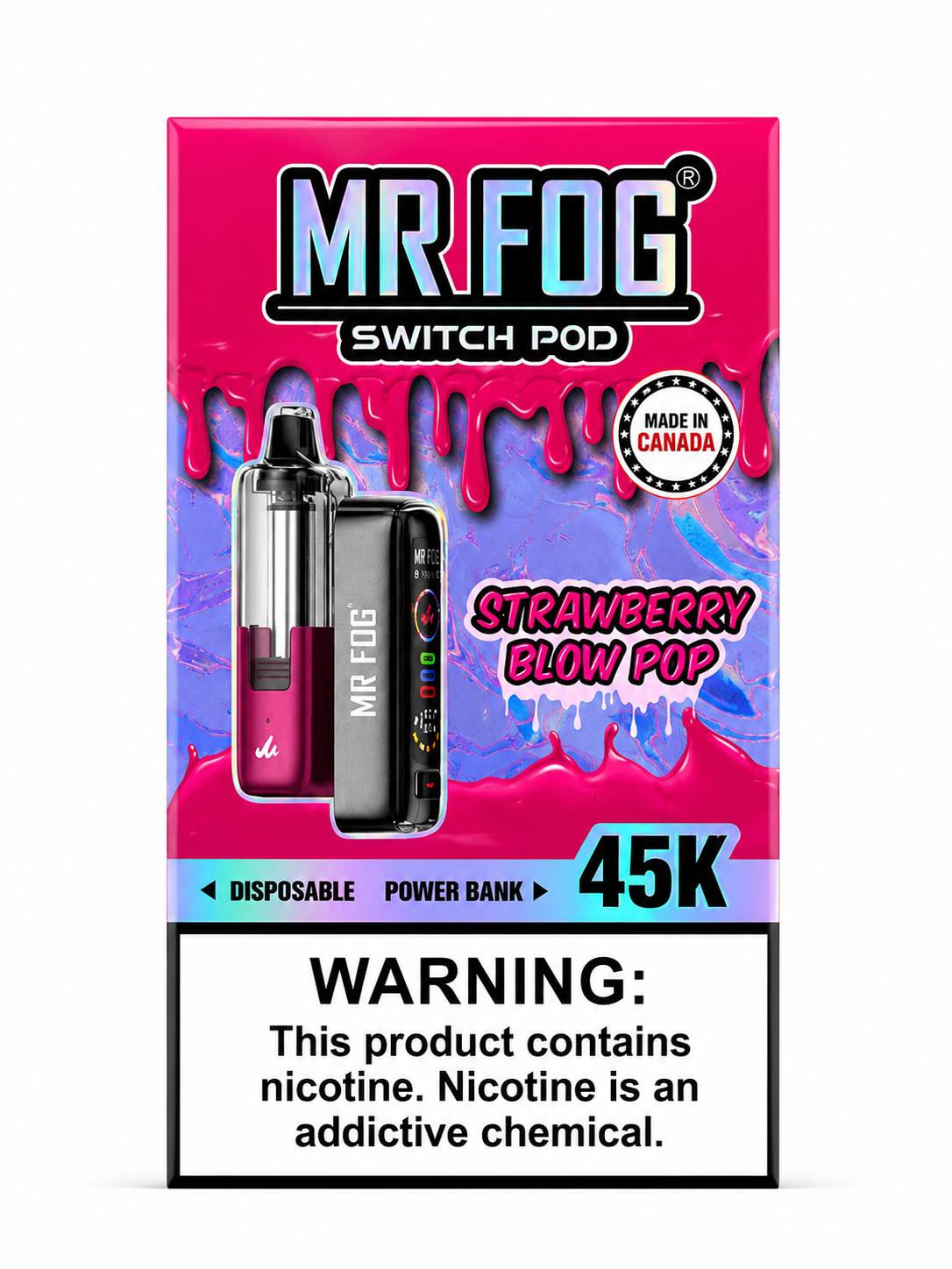 Mr Fog Switch Pod 45K Strawberry Blow Pop