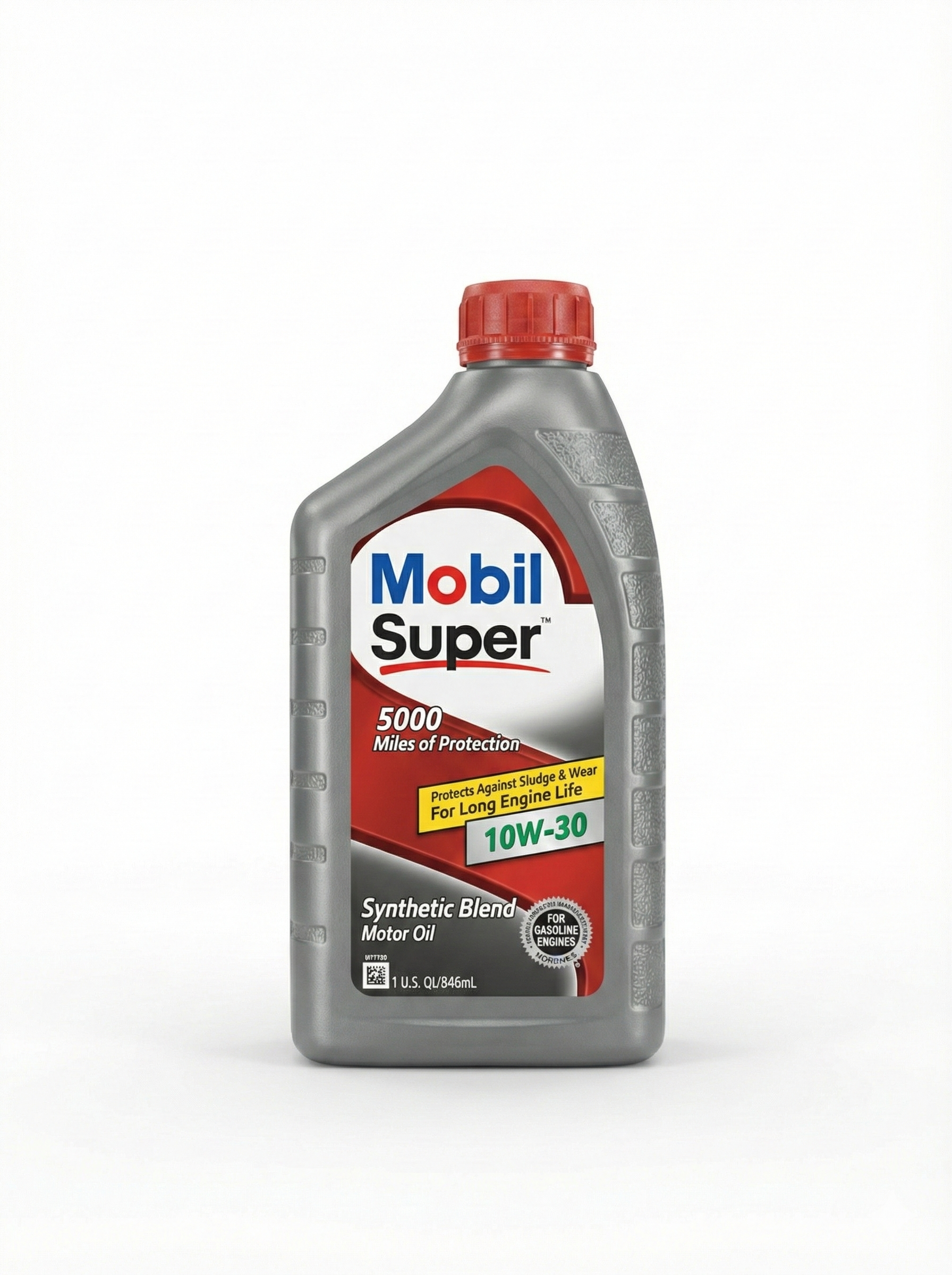 Mobil Super 5000 10W-30 Synthetic Blend Motor Oil