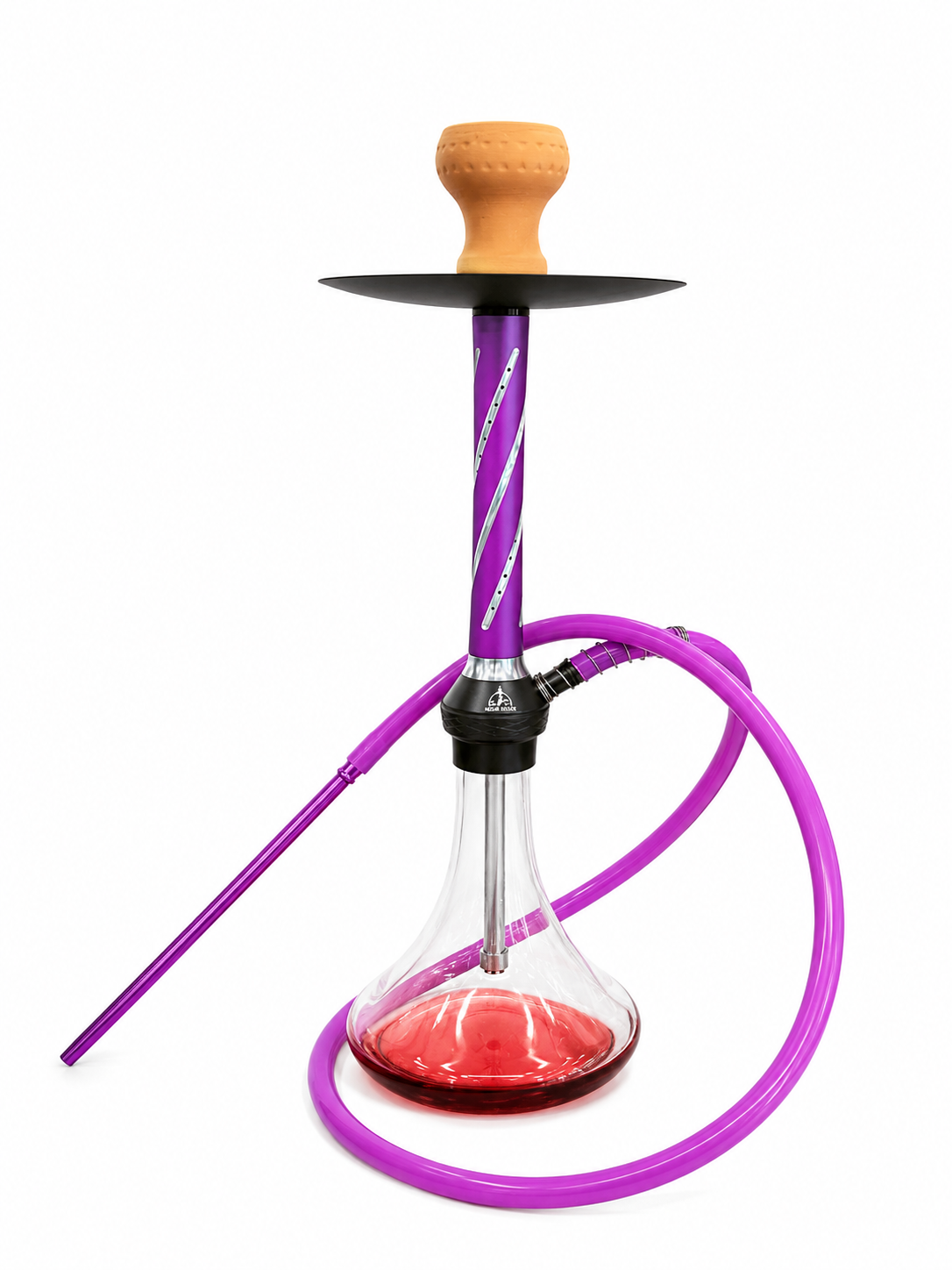Premium Hookah Set – Modern Luxury Glass Shisha with Hose & Clay Bowl #2