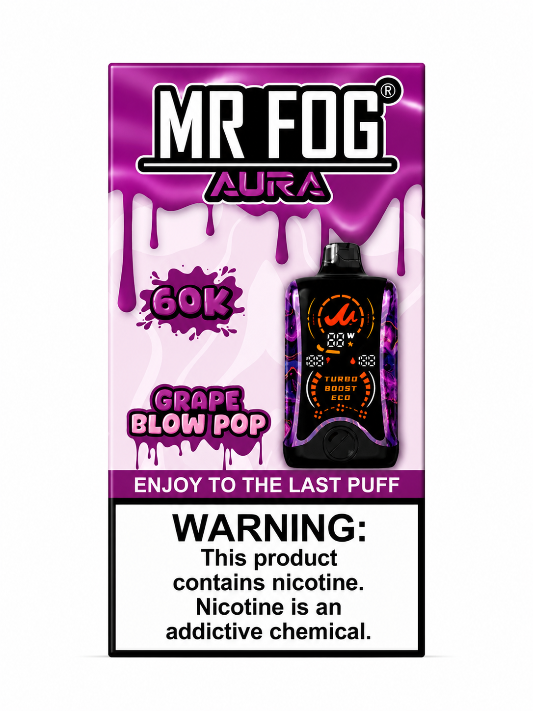 MR FOG AURA 60K Grape Blow Pop