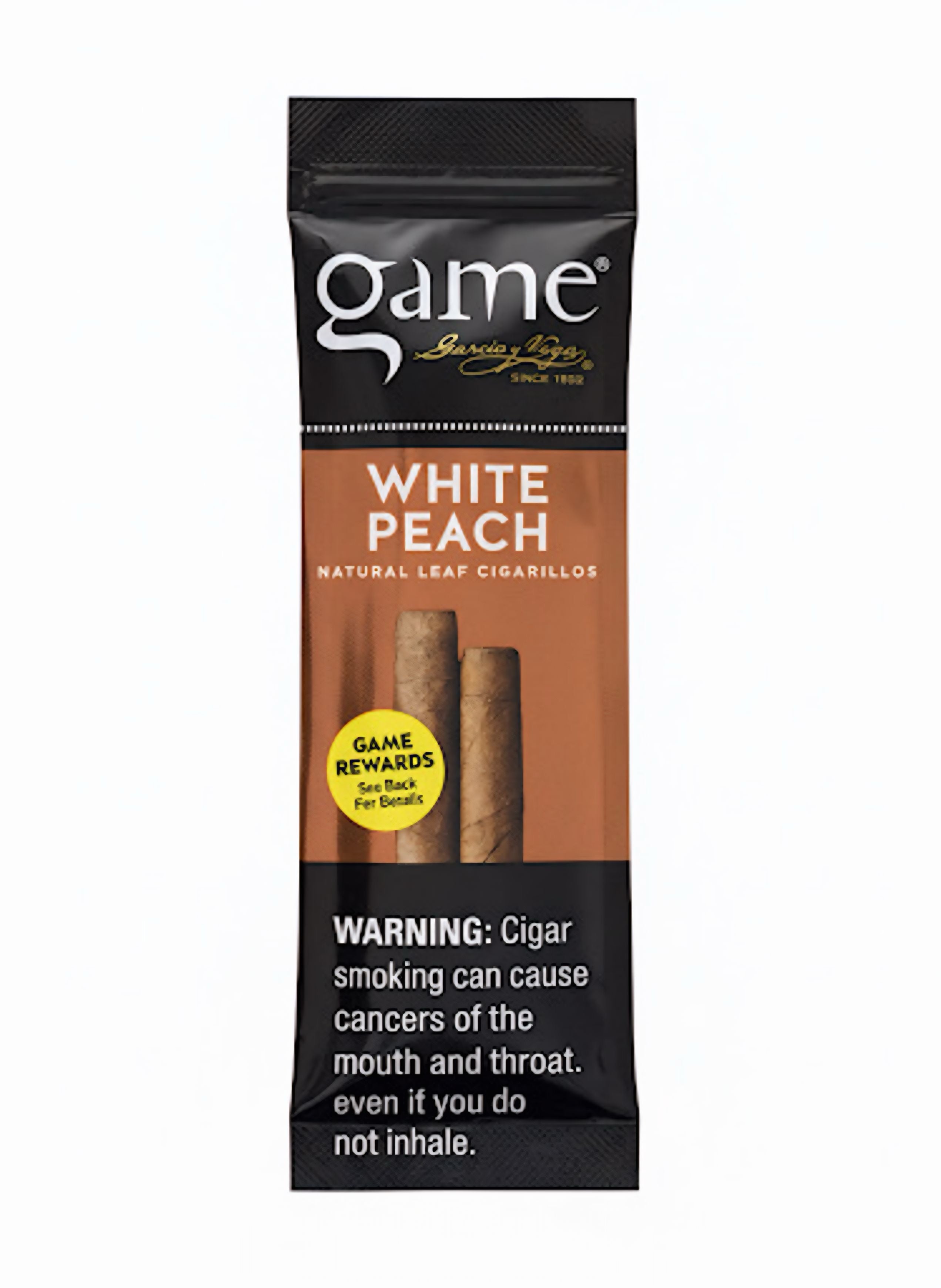 Game Cigar White Peach 2PK