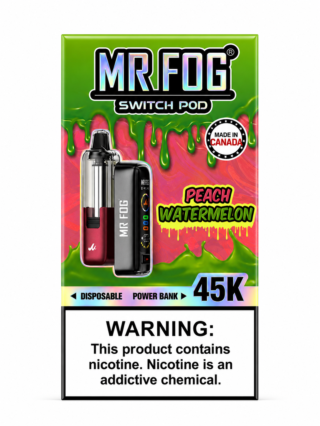 Mr Fog Switch Pod 45K Peach Watermelon