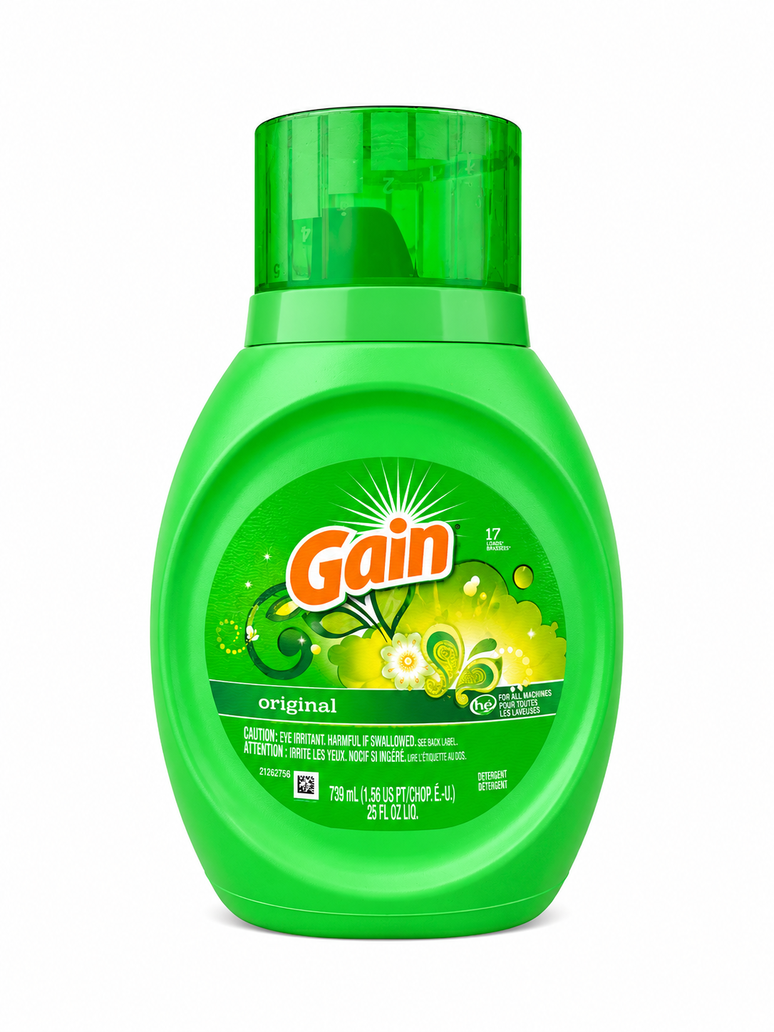 Gain Lasting Freshness & Odor Fighting 17 Loads Original Scent Liquid Laundry Detergent 25oz