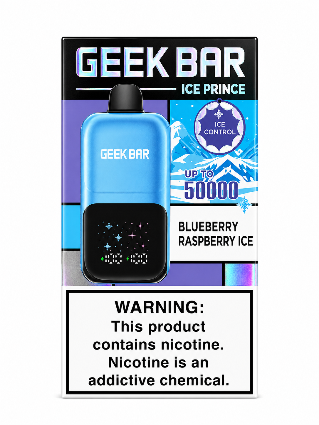 Geek Bar Ice Prince 50K Blueberry Raspberry Ice