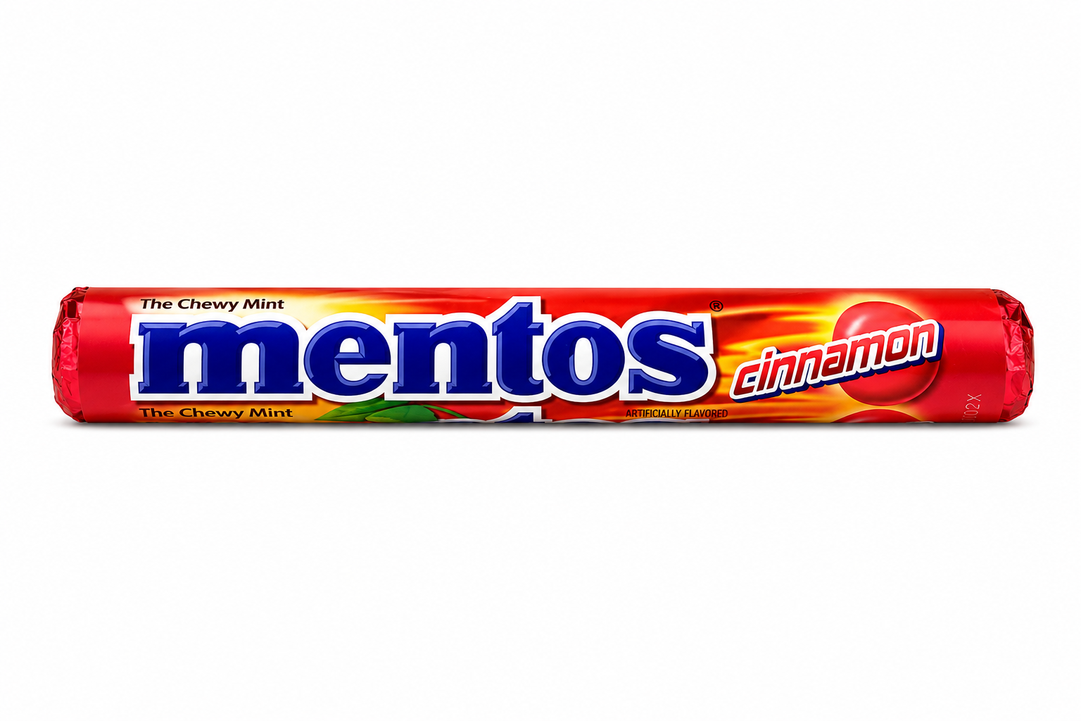 Mentos Chewy Mint Candy Roll, Cinnamon, Regular Size 1.32oz
