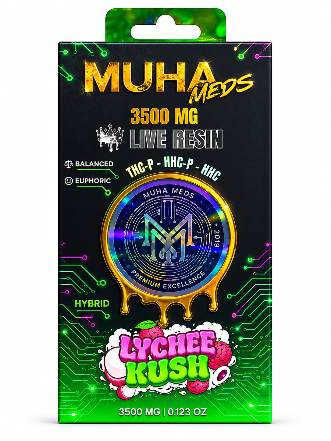 Muha Meds Lychee Kush Hybrid 3.5G Disposable