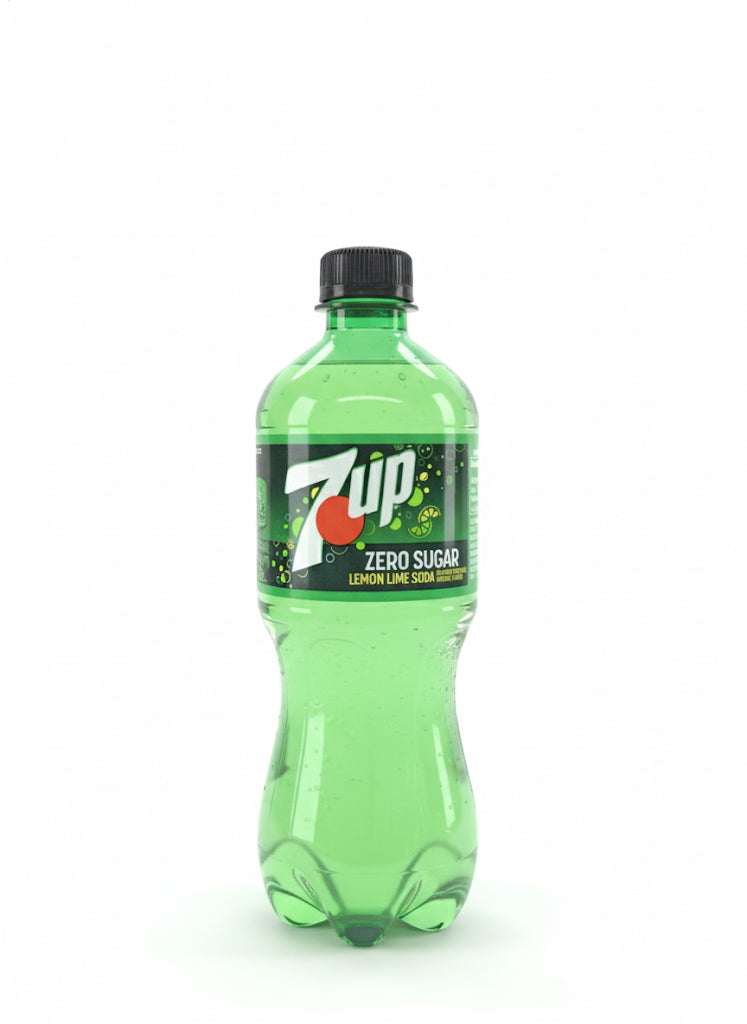 7UP Caffeine Free Zero Sugar Lemon Lime Soda Pop, 20 fl oz