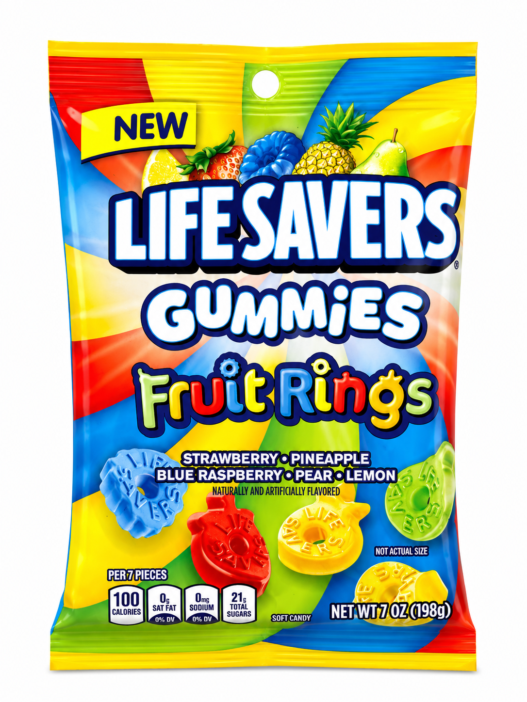 Life Savers Gummies Fruit Rings Gummy Candy 7oz