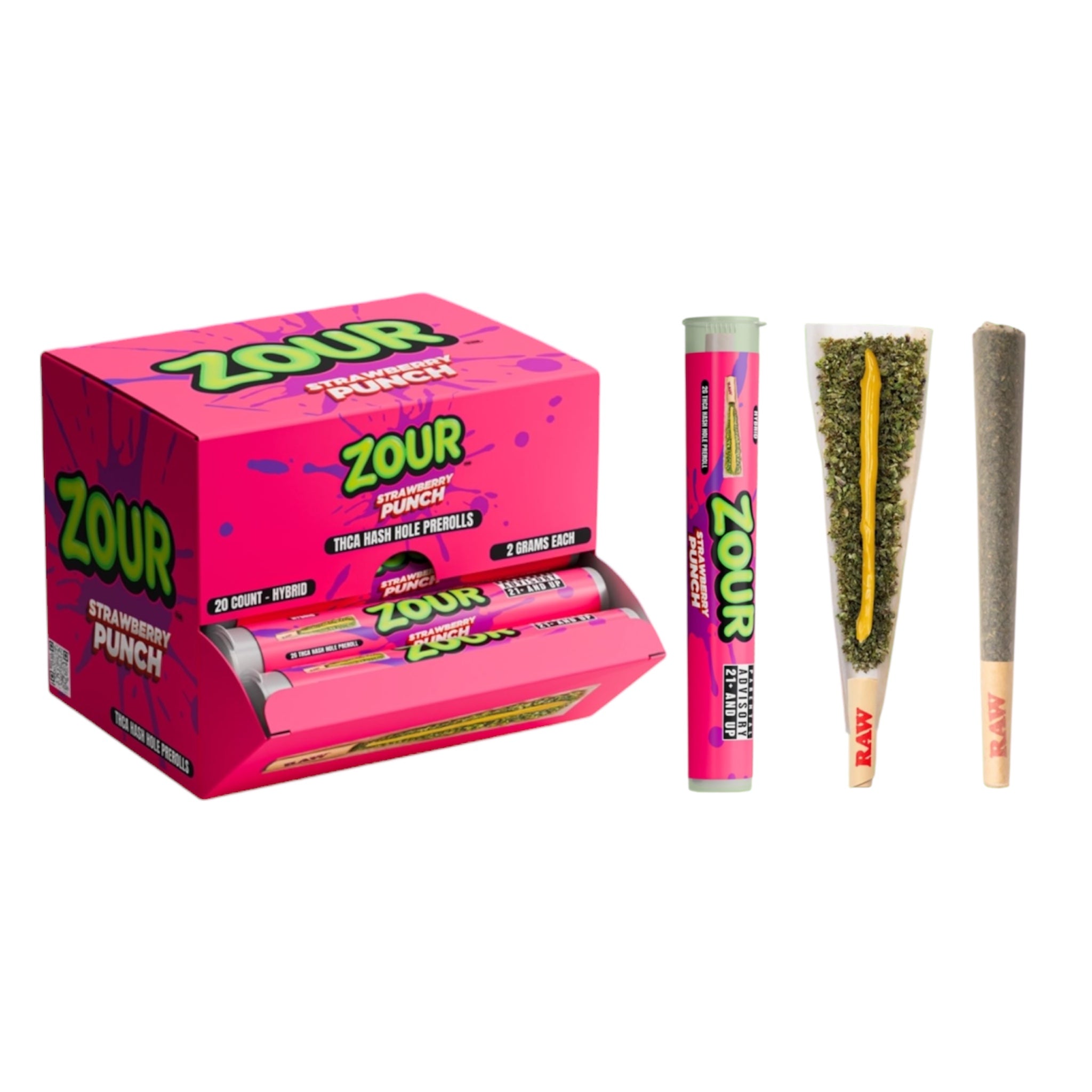 ZOUR THCA PREROLL 2G Strawberry Punch