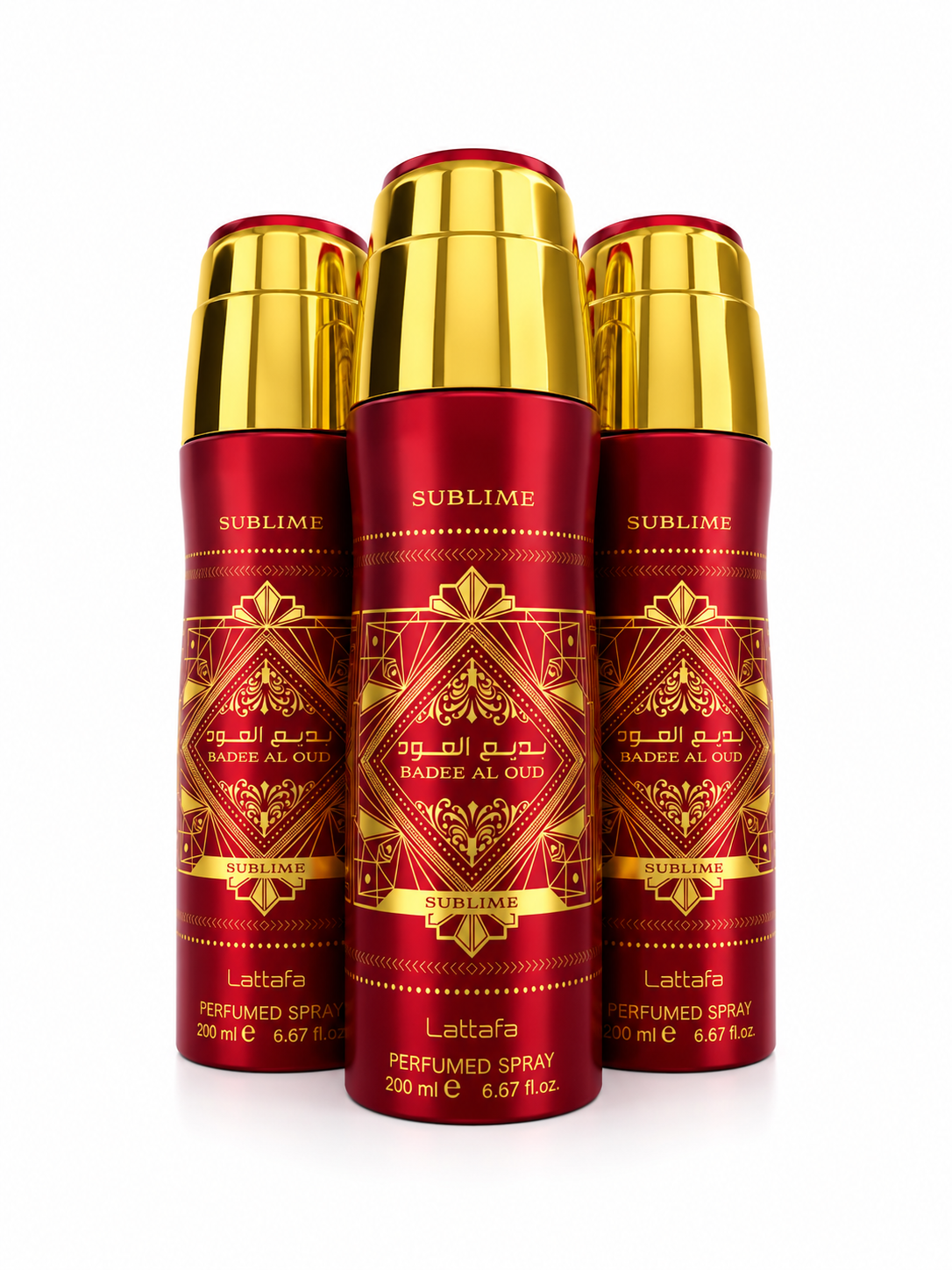 Lattafa Badee Al Oud Red Perfumed Body Spray 6.7 Oz (200 ml)