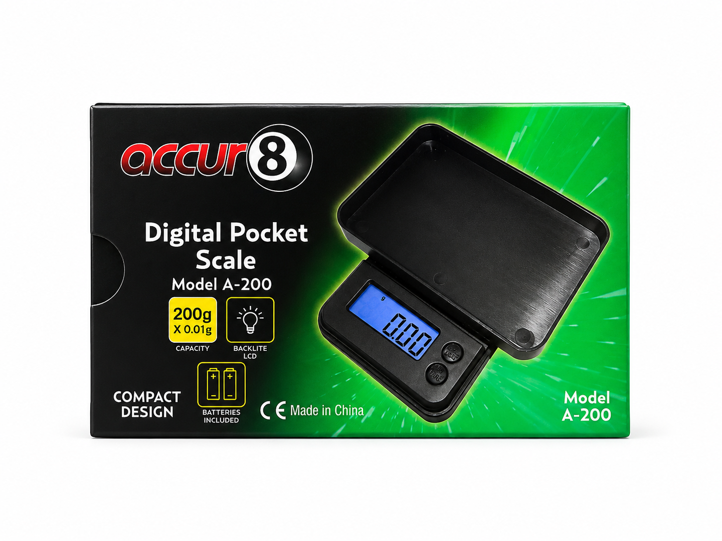 Accur8 Digital Scale 1000g/0.1g 3.5in