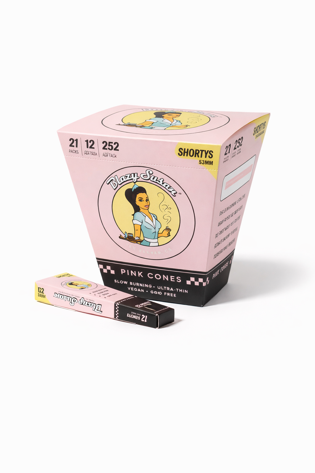 Blazy Susan Pink Pre Rolled Shorty’s Size Cones